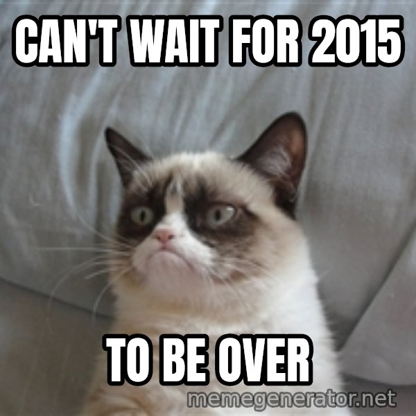 Grumpy cat 5 meme: Can't wait for 2015 / to be over